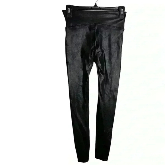 Spanx Faux Leather Side Stripe Leggings Size Small - Picture 7 of 10